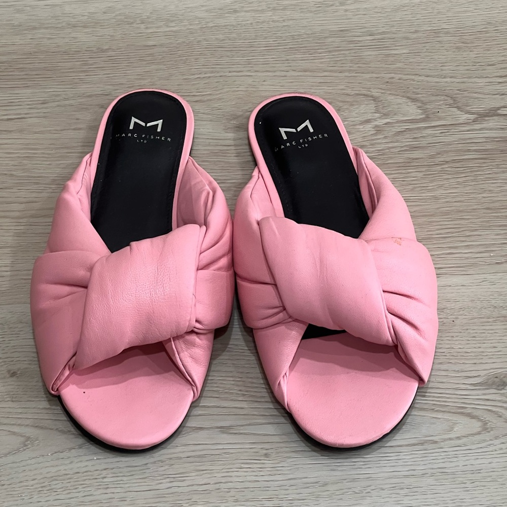 Marc Fisher Blush Pink Women's Knotted Slide Sandals